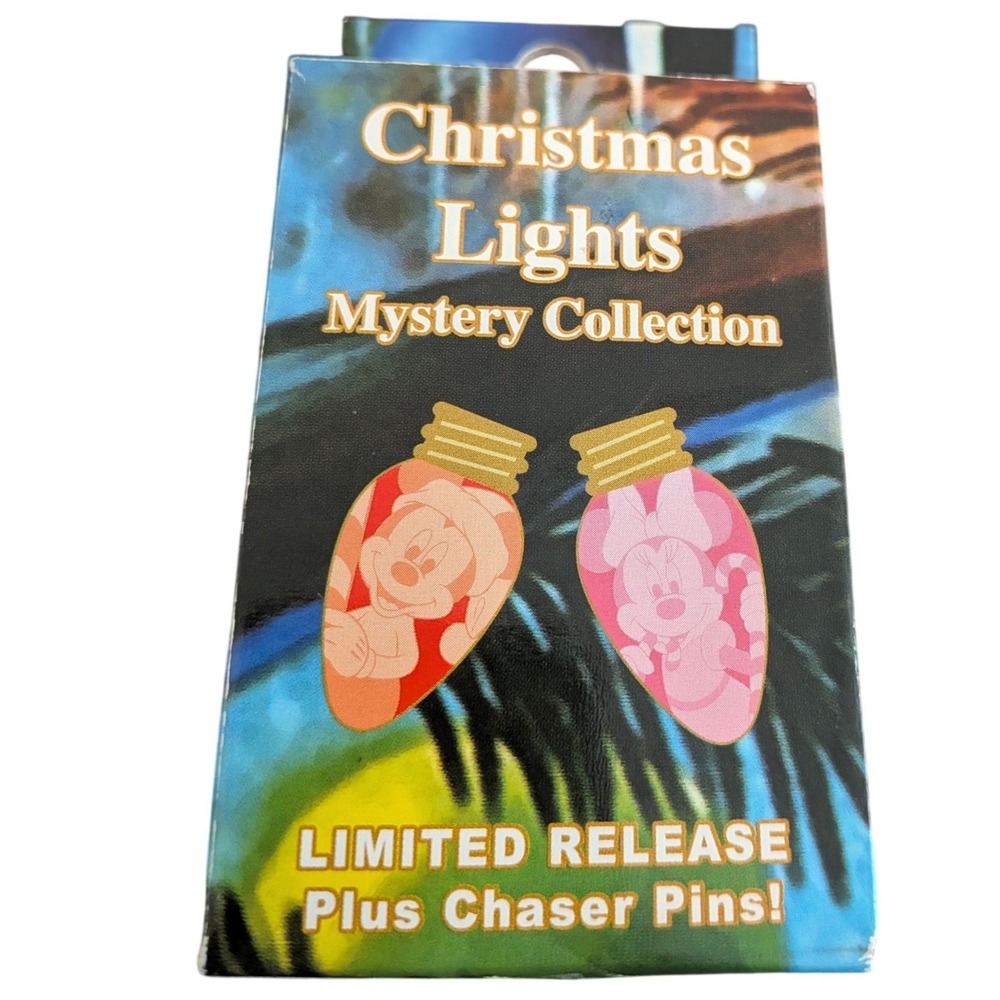 Disney Christmas Lights Mystery Collection Mickey Mouse Enamel Pins Red 2 Pack